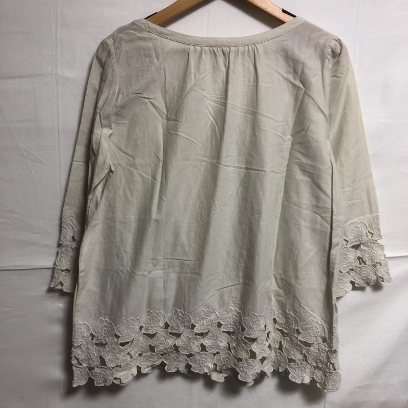 フレームワーク FRAMeWORK カットソー 七分袖 無地 白 / ホワイト / レディース USED 古着 中古 10002248