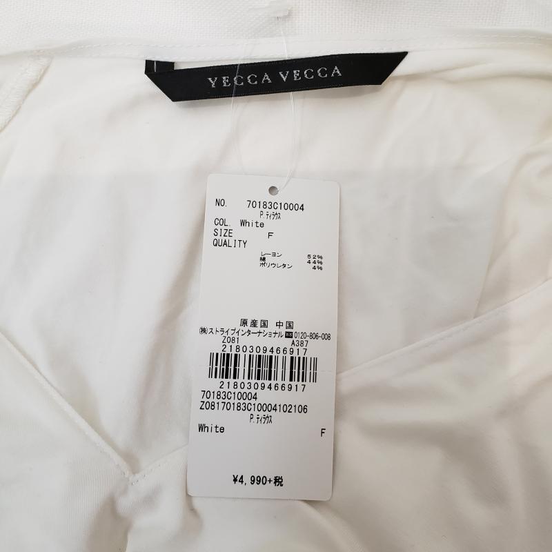 イェッカ ヴェッカ YECCA VECCA カットソー 半袖 FREE 無地 白 / ホワイト / レディース USED 古着 中古 10002278