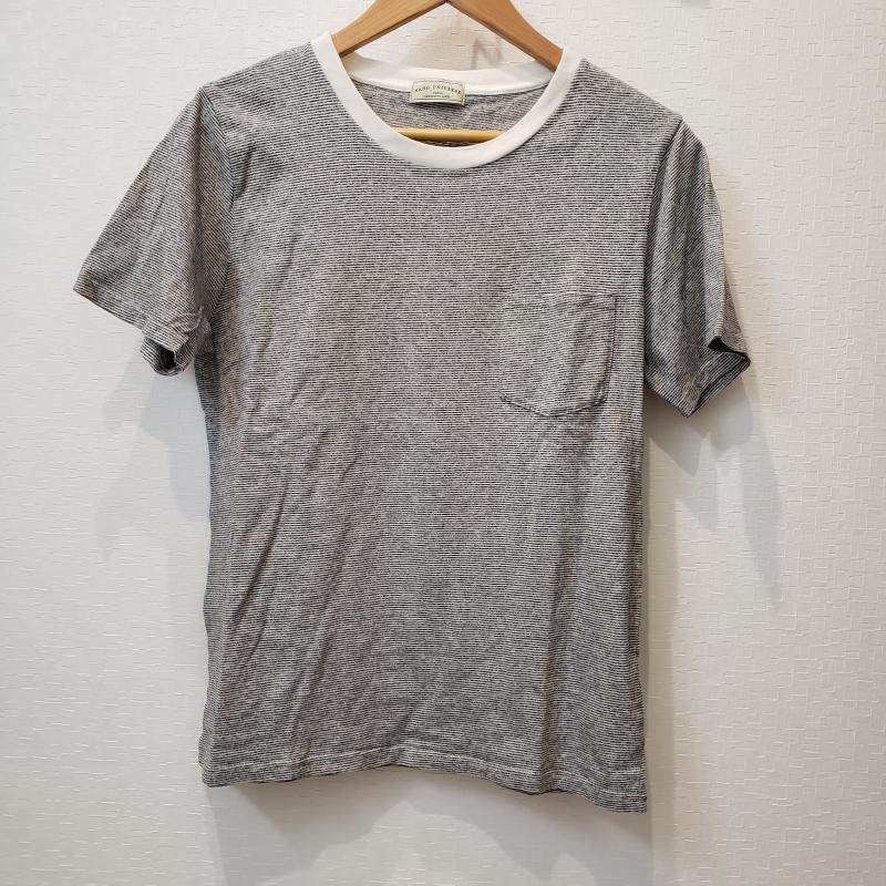 ナノユニバース nano・universe Tシャツ 半袖 S ボーダー柄 灰 / グレー / メンズ USED 古着 中古 10002308