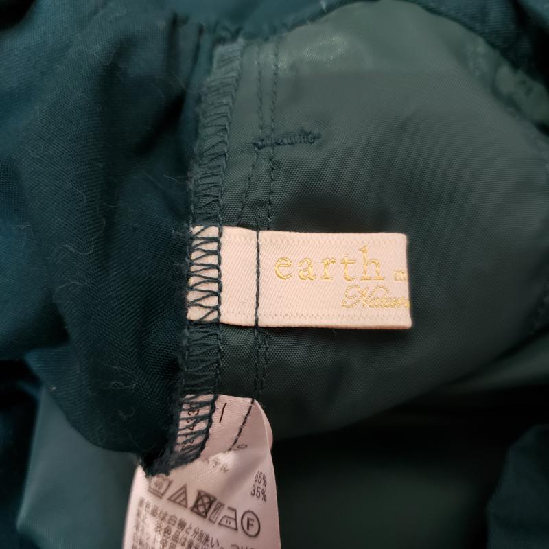 アースミュージックアンドエコロジー earth music&ecology パンツ スラックス 7分丈 FREE 無地 緑 / グリーン / レディース USED 古着 中古 10002328