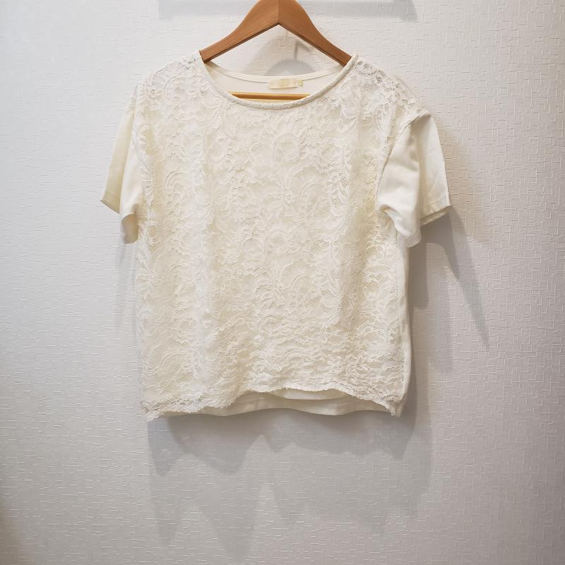 アースミュージックアンドエコロジー earth music&ecology カットソー 半袖 XS 花柄 白 / ホワイト / レディース USED 古着 中古 10002338