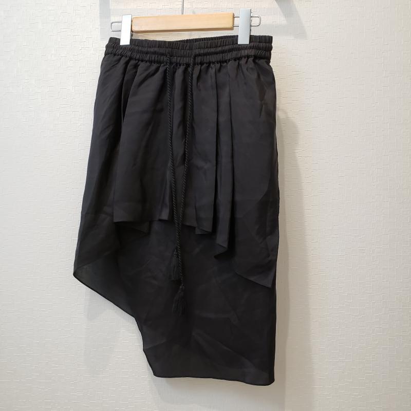 トライビー TRYB スカート ひざ丈スカート S 無地 黒 / ブラック / レディース USED 古着 中古 10002340