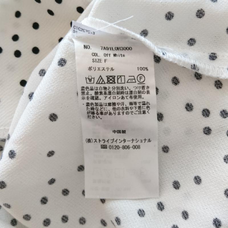 イェッカ ヴェッカ YECCA VECCA ワンピース ひざ丈スカート FREE ドット 白 / ホワイト / X 黒 / ブラック / レディース USED 古着 中古 10002375