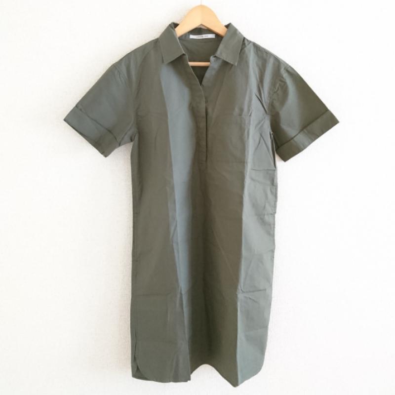 アンレリッシュ UNRELISH ワンピース ひざ丈スカート M 無地 緑 / グリーン / レディース USED 古着 中古 10002379