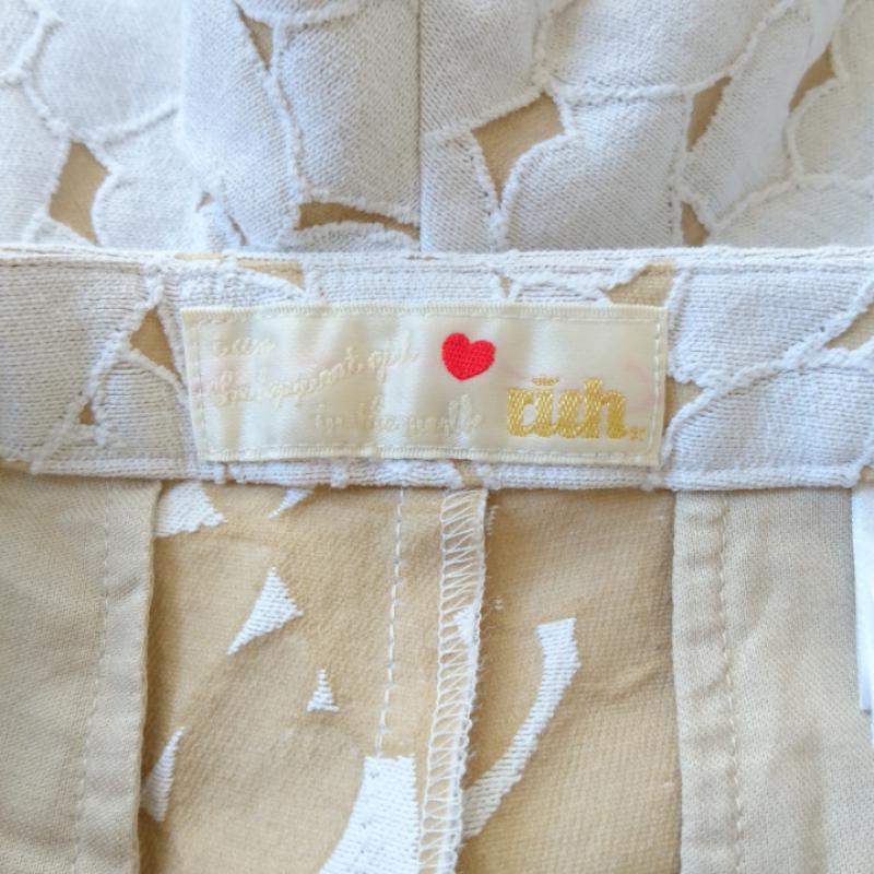 リッチ rich パンツ ショートパンツ M 白 / ホワイト / X ベージュ / ベージュ / レディース USED 古着 中古 10002387