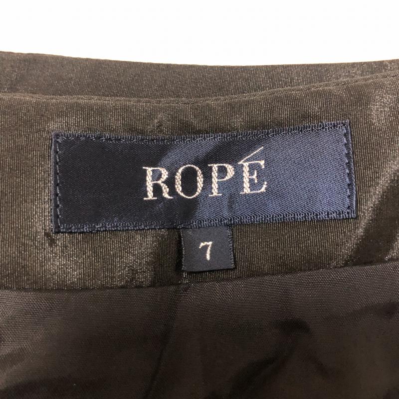 ロペ ROPE' スカート ひざ丈スカート 7 無地 黒 / ブラック / レディース USED 古着 中古 10002408