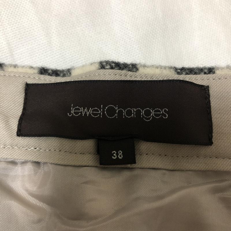 ジュエルチェンジズ Jewel Changes スカート ひざ丈スカート 38 チェック 黒 / ブラック / X 白 / ホワイト / X 灰 / グレー / レディース USED 古着 中古 10002409