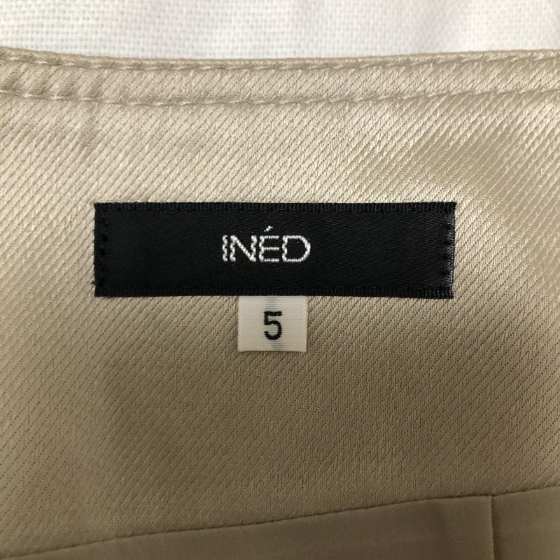 イネド INED スカート ひざ丈スカート 5 無地 ベージュ / ベージュ / レディース USED 古着 中古 10002413