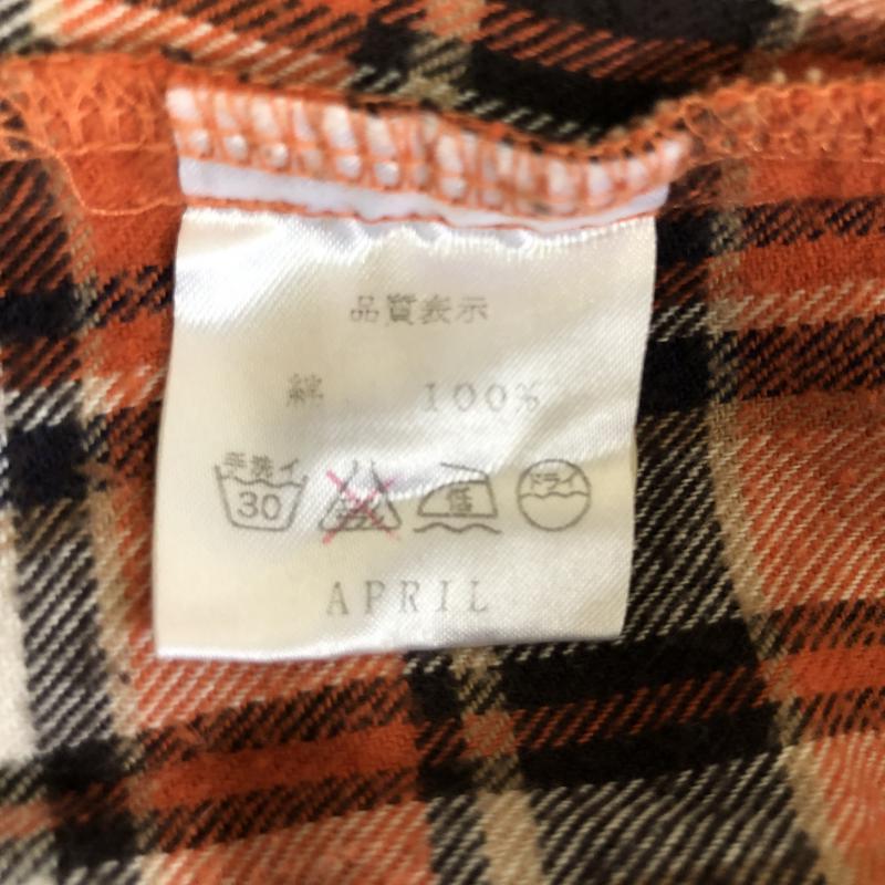 ビアンカズ クローゼット Bianca's closet ワンピース ひざ丈スカート チェック 青 / ブルー / X 橙 / オレンジ / X 白 / ホワイト / X マルチカラー / マルチカラー / レディース USED 古着 中古 10002444
