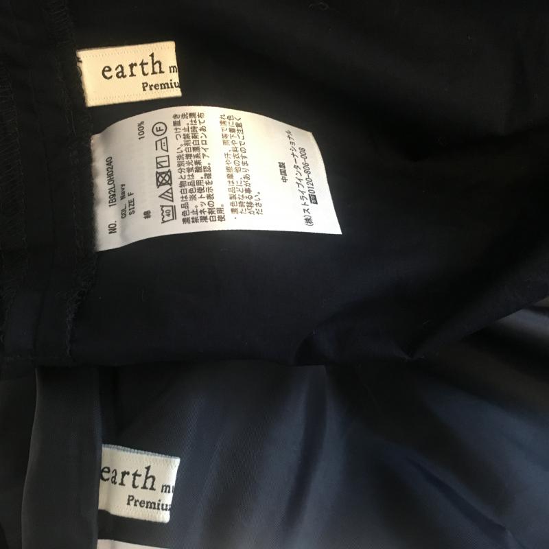 アースミュージックアンドエコロジー earth music&ecology カットソー 半袖 ノースリーブカットソー、フレアスカート FREE 無地 紺 / ネイビー / レディース USED 古着 中古 10002502