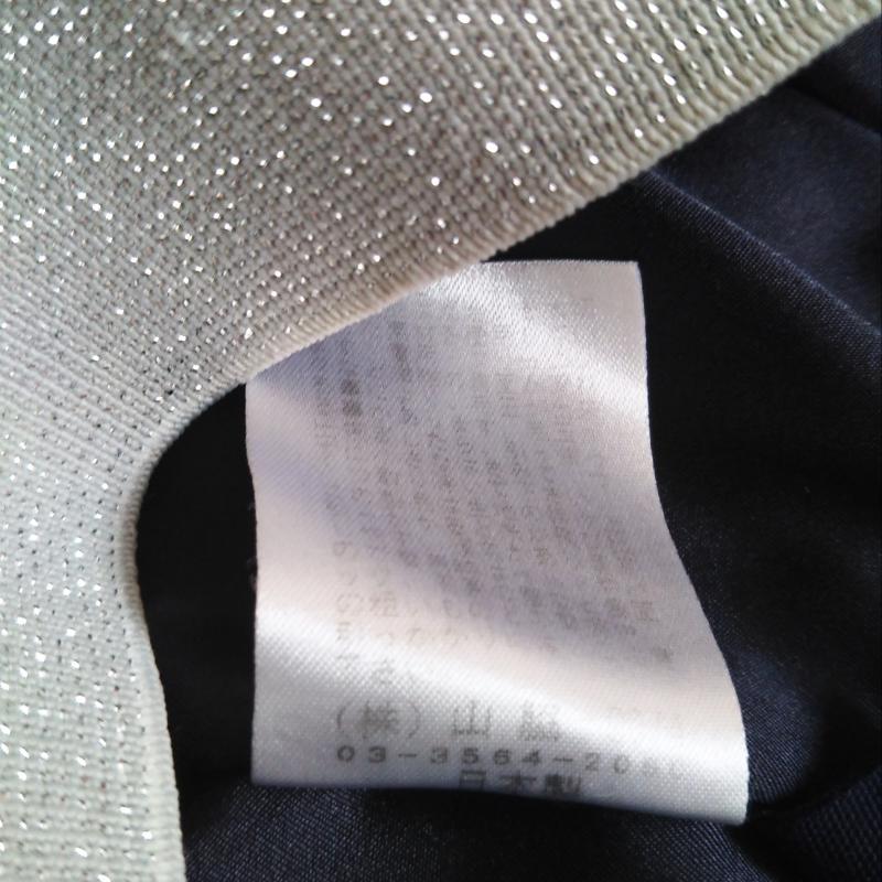 ノーリーズ NOLLEY'S スカート ミニスカート 36インチ 無地 黒 / ブラック / X 銀 / シルバー / レディース USED 古着 中古 10002652