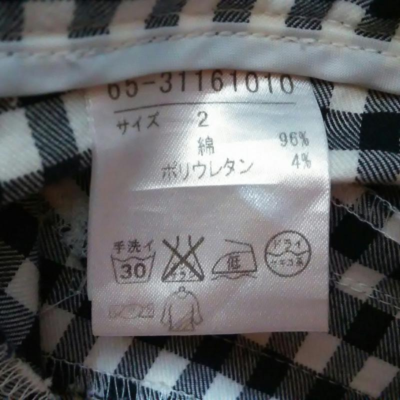 クリアインプレッション CLEAR IMPRESSION パンツ チノパン 2 ダメージ加工 白 / ホワイト / X 黒 / ブラック / レディース USED 古着 中古 10002668