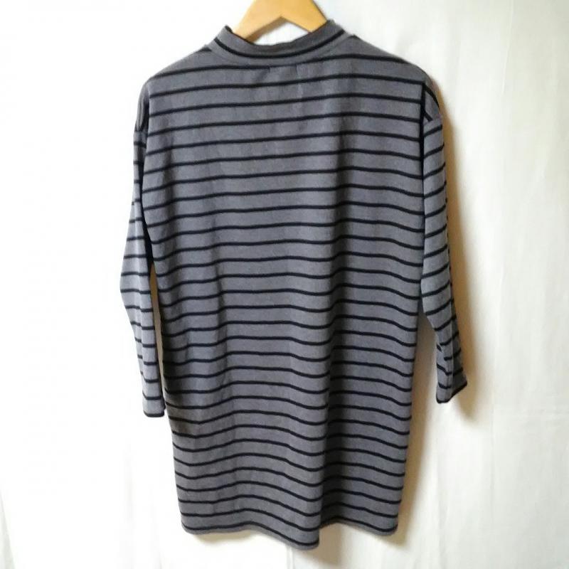 アパートバイローリーズ apart by lowrys ワンピース ひざ丈スカート M ボーダー柄 黒 / ブラック / X 灰 / グレー / レディース USED 古着 中古 10002674