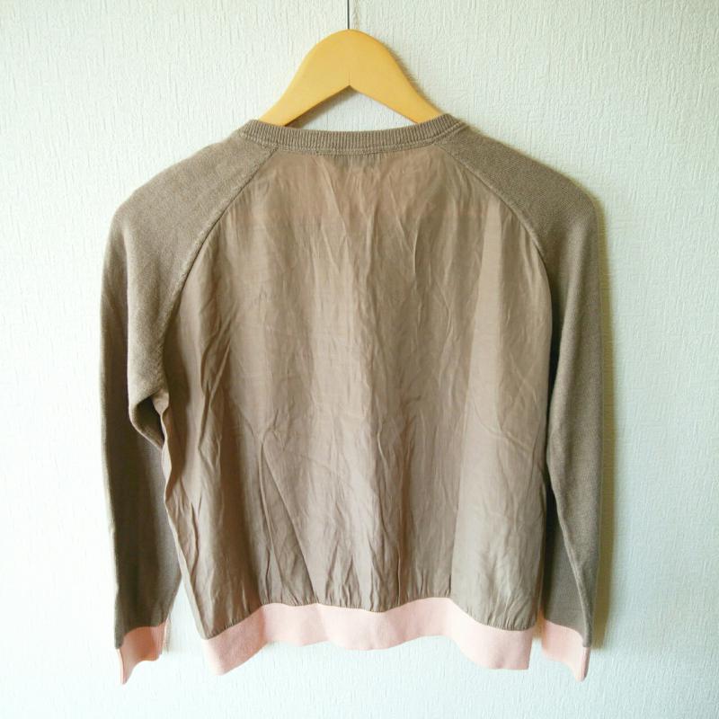 トラッゾドンナ Torrazzo Donna カーディガン 長袖 無地 X ボーダー柄 銀 / シルバー / X 桃 / ピンク / X 茶 / ブラウン / レディース USED 古着 中古 10002711