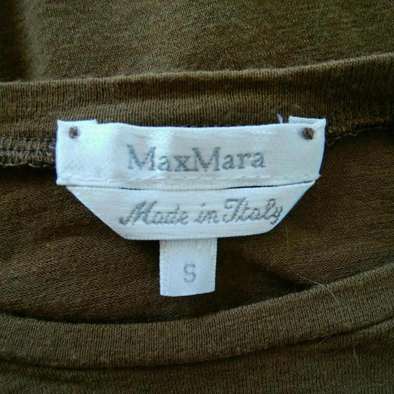 マックスマーラ Max Mara カットソー 長袖 S 無地 茶 / ブラウン / レディース USED 古着 中古 10002732