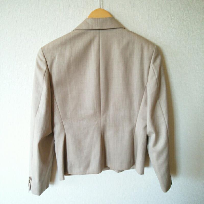 イーストボーイ EASTBOY スーツ スーツ 無地 ベージュ / ベージュ / X 黒 / ブラック / レディース USED 古着 中古 10002746