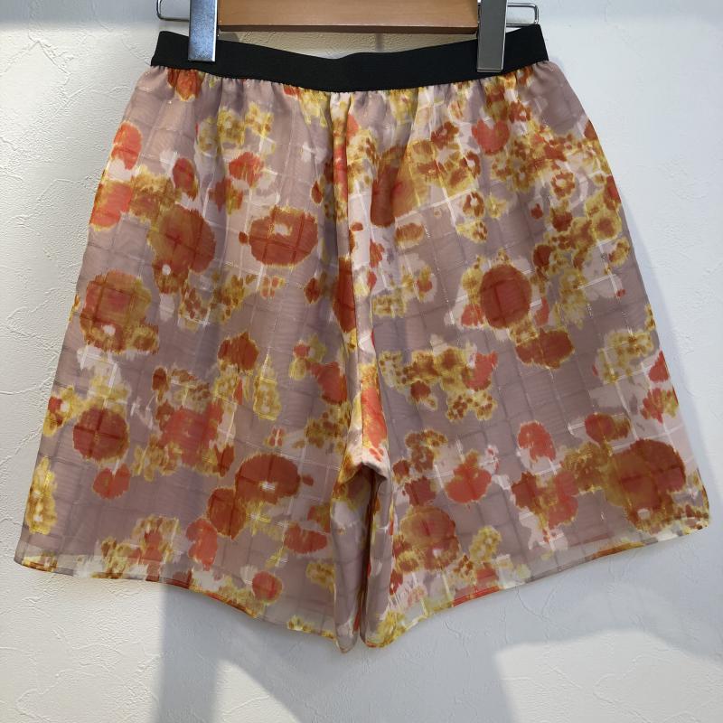 ジュエルチェンジズ Jewel Changes パンツ ショートパンツ 38 花柄 桃 / ピンク / X 橙 / オレンジ / X 黄 / イエロー / X 銀 / シルバー / レディース USED 古着 中古 10002882