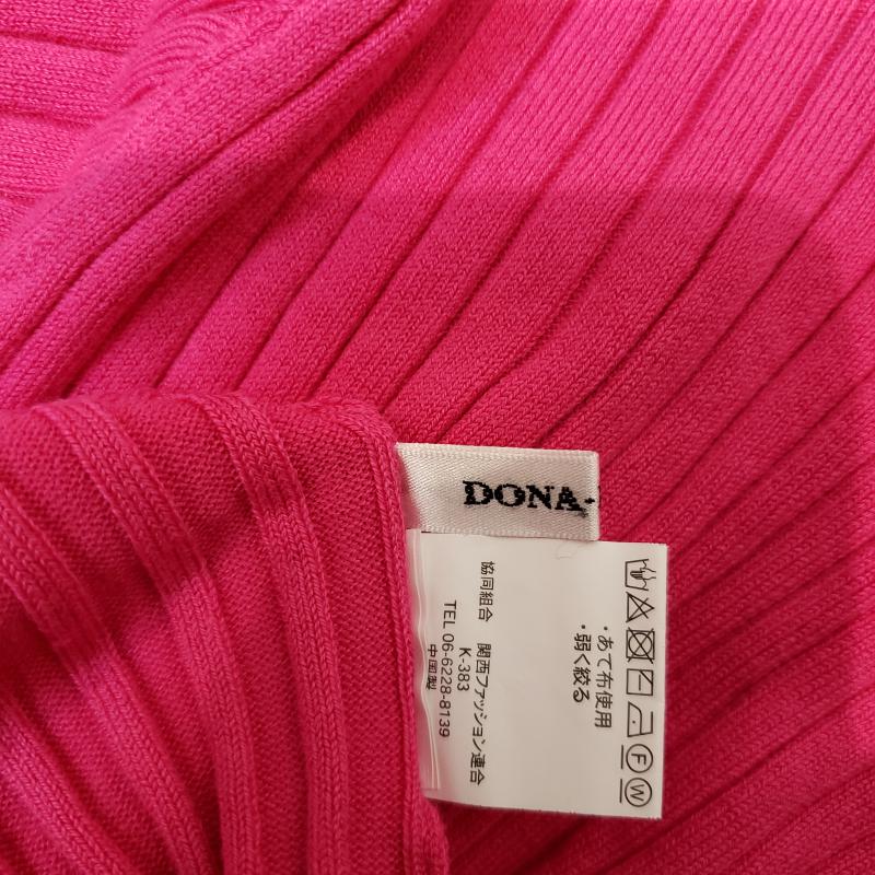 ドナマリー DONA MARIE カットソー 長袖 38 無地 桃 / ピンク / レディース USED 古着 中古 10002910