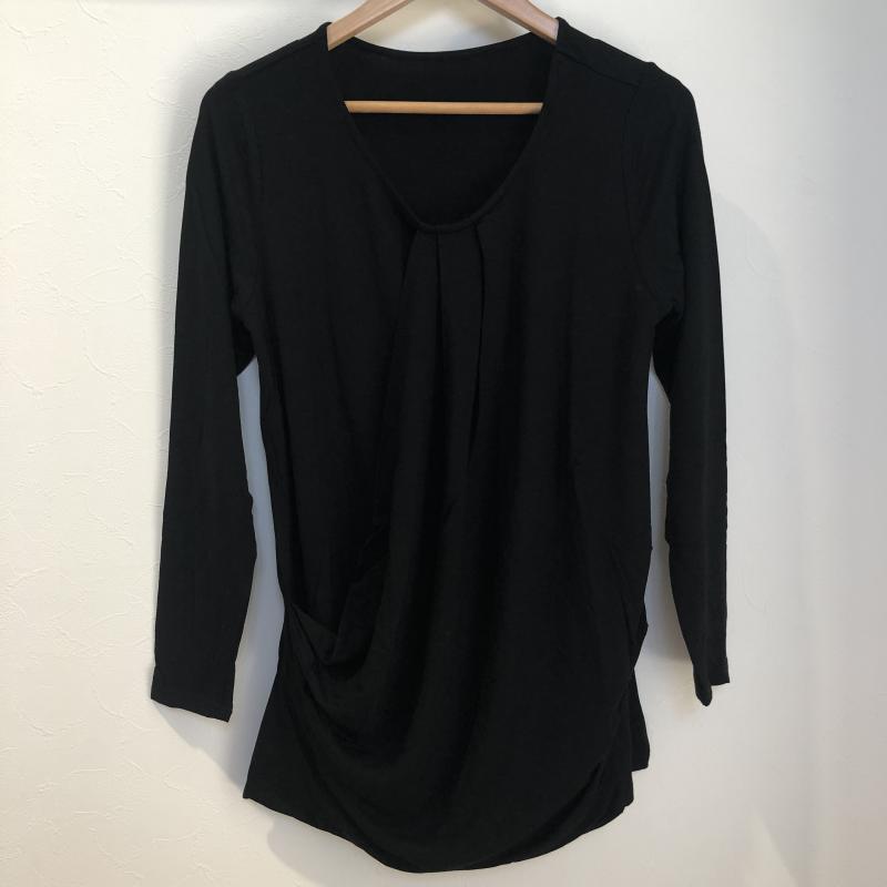 エニワイズ anywise カットソー 長袖 M 無地 黒 / ブラック / レディース USED 古着 中古 10002937