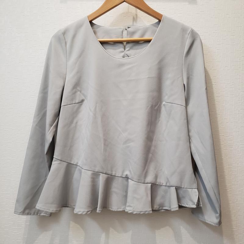 エマテイラー Emma Taylor カットソー 長袖 36 無地 灰 / グレー / レディース USED 古着 中古 10003024