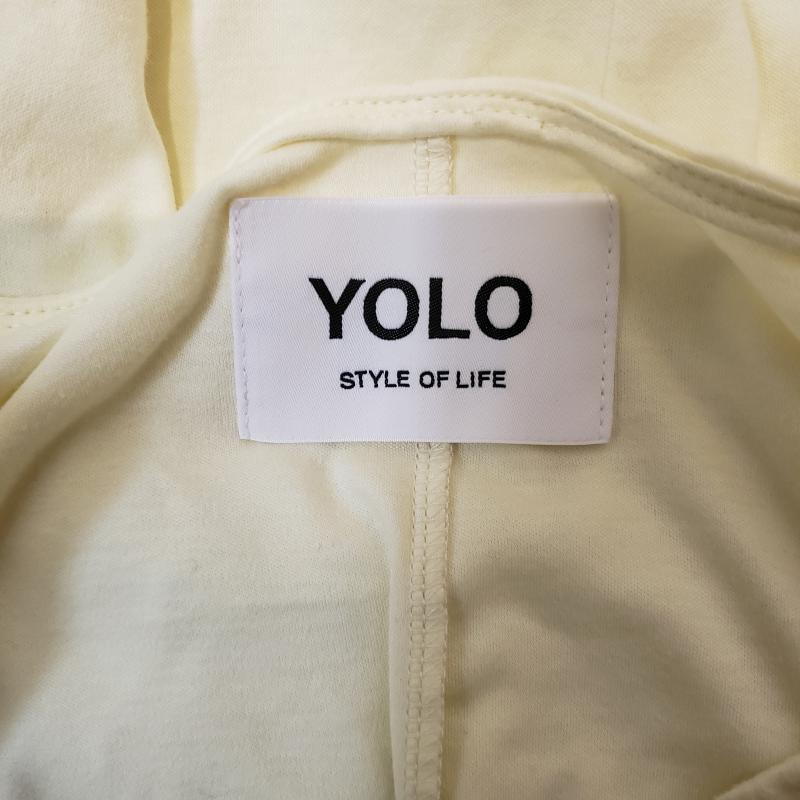 ヨーロ YOLO カットソー 半袖 40 無地 黄 / イエロー / レディース USED 古着 中古 10003025