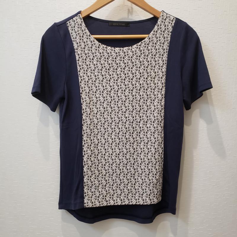 アンナクリーク anna kreek カットソー 半袖 無地 白 / ホワイト / X 紺 / ネイビー / レディース USED 古着 中古 10003031