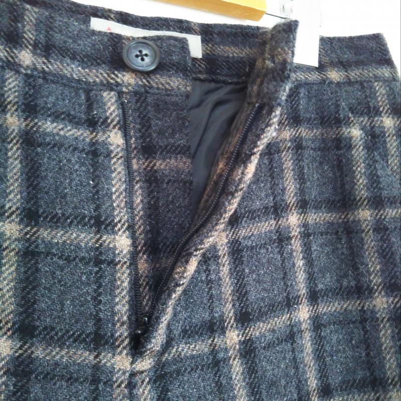アデイインザライフ A Day in the Life パンツ スラックス 40インチ チェック 黒 / ブラック / X 茶 / ブラウン / レディース USED 古着 中古 10003149