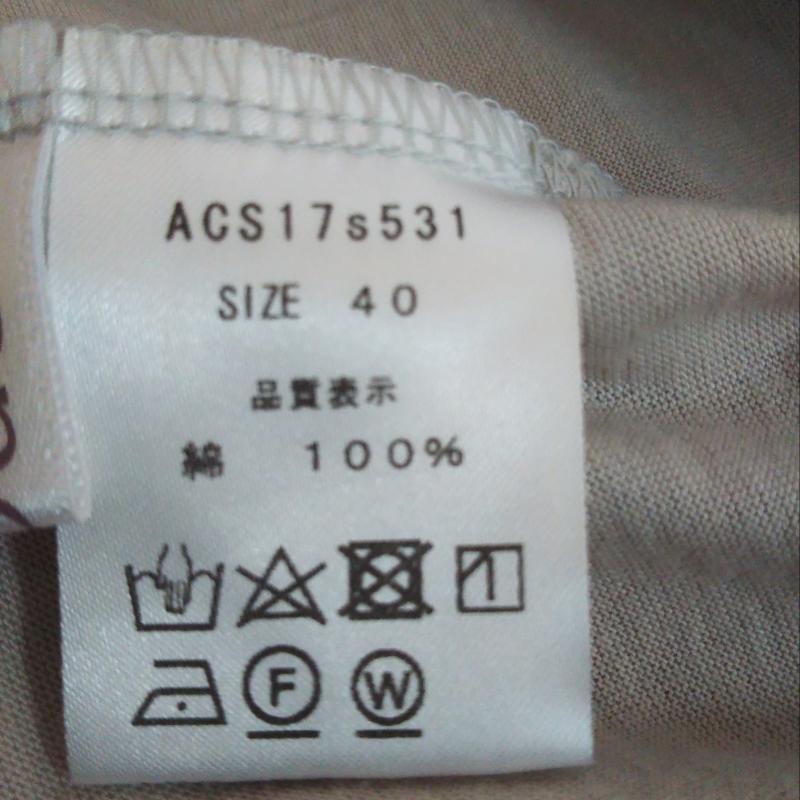 アナナス anana カットソー 半袖 40 無地 ベージュ / ベージュ / レディース USED 古着 中古 10003156