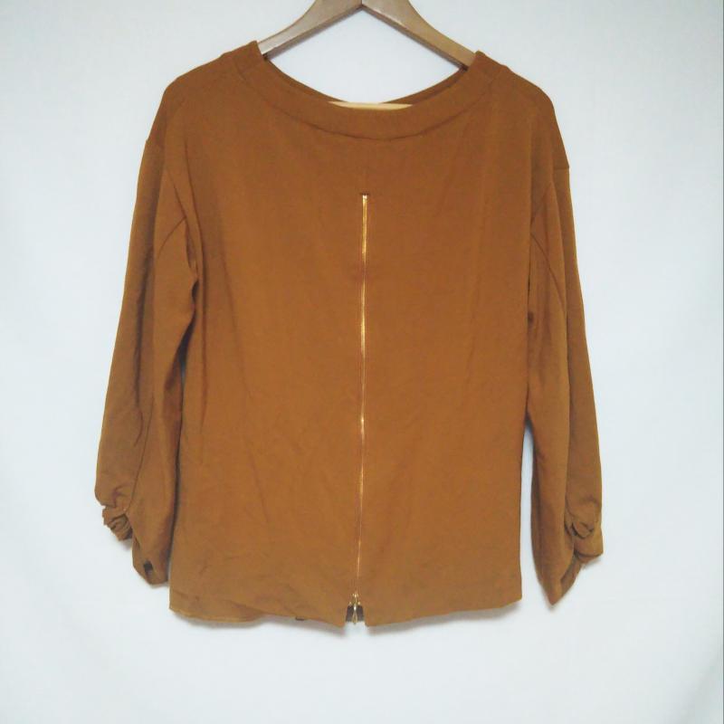 エンネア Ennea カットソー 長袖 38 無地 茶 / ブラウン / レディース USED 古着 中古 10003180