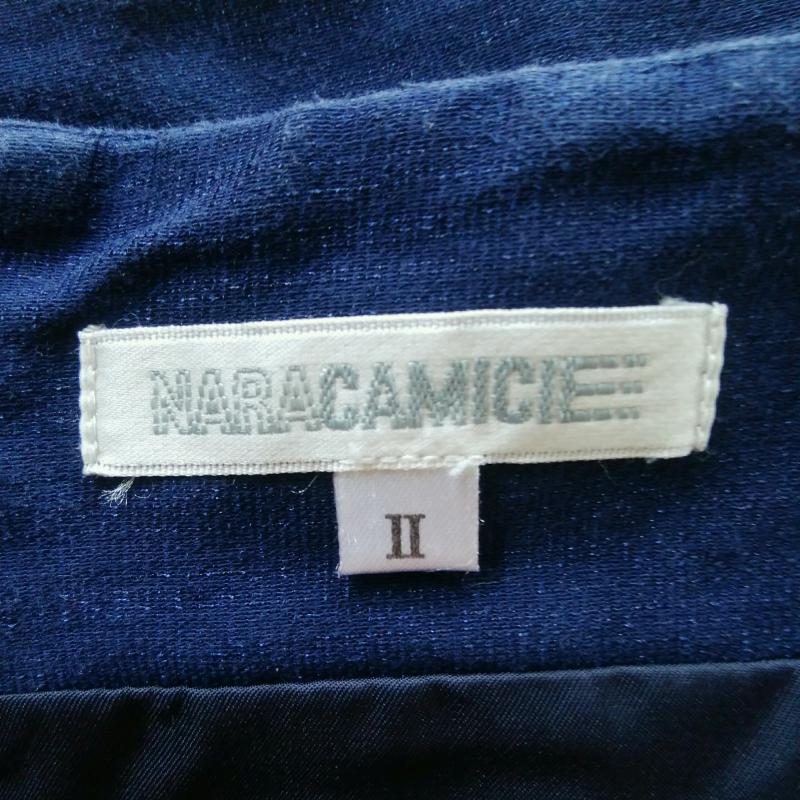ナラカミーチェ NARACAMICIE スカート ひざ丈スカート 2 無地 紺 / ネイビー / レディース USED 古着 中古 10003208