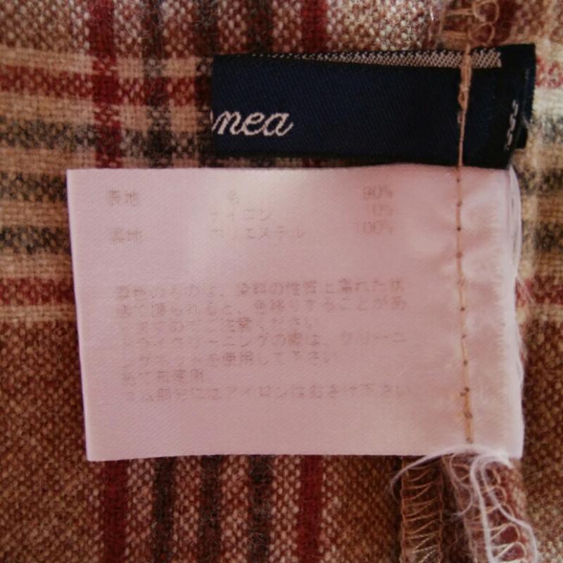 エンネア Ennea スカート ひざ丈スカート 36インチ チェック 茶 / ブラウン / X 灰 / グレー / X ベージュ / ベージュ / レディース USED 古着 中古 10003225