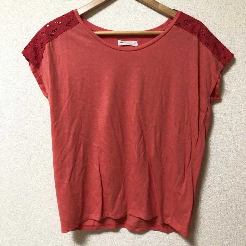 グリーンデイル ガーネット GREENDALE GARNET カットソー 半袖 M 無地 X 刺繍 赤 / レッド / レディース USED 古着 中古 10003262