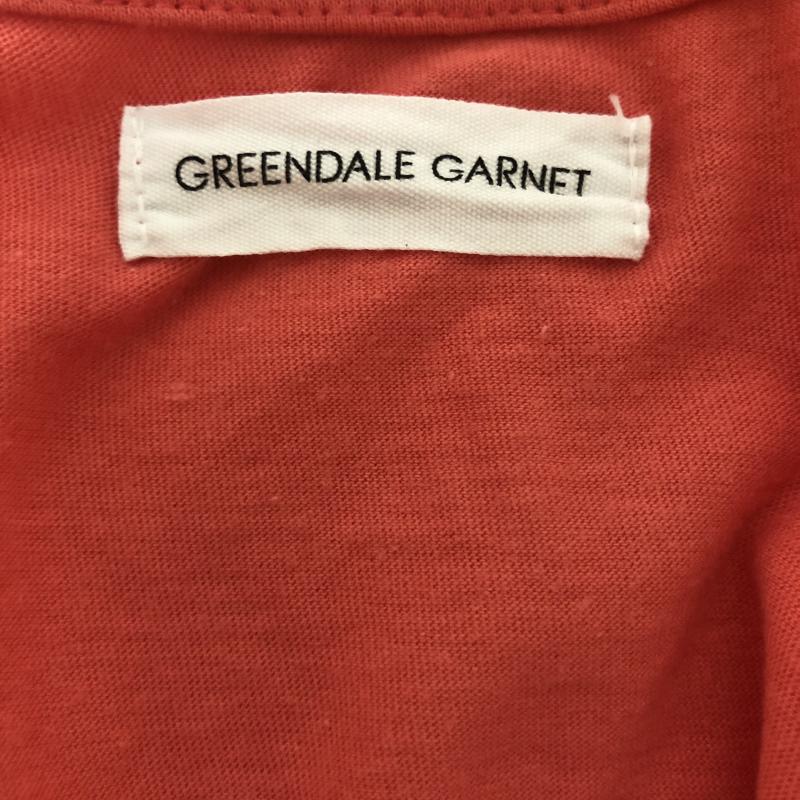 グリーンデイル ガーネット GREENDALE GARNET カットソー 半袖 M 無地 X 刺繍 赤 / レッド / レディース USED 古着 中古 10003262