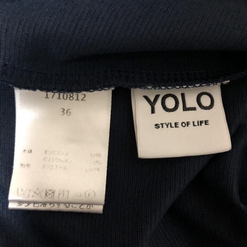 ヨーロ YOLO カットソー 半袖 36 無地 紺 / ネイビー / レディース USED 古着 中古 10003267