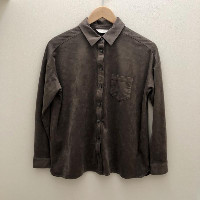 カーラ Cara シャツ、ブラウス 長袖 無地 茶 / ブラウン / レディース USED 古着 中古 10003283