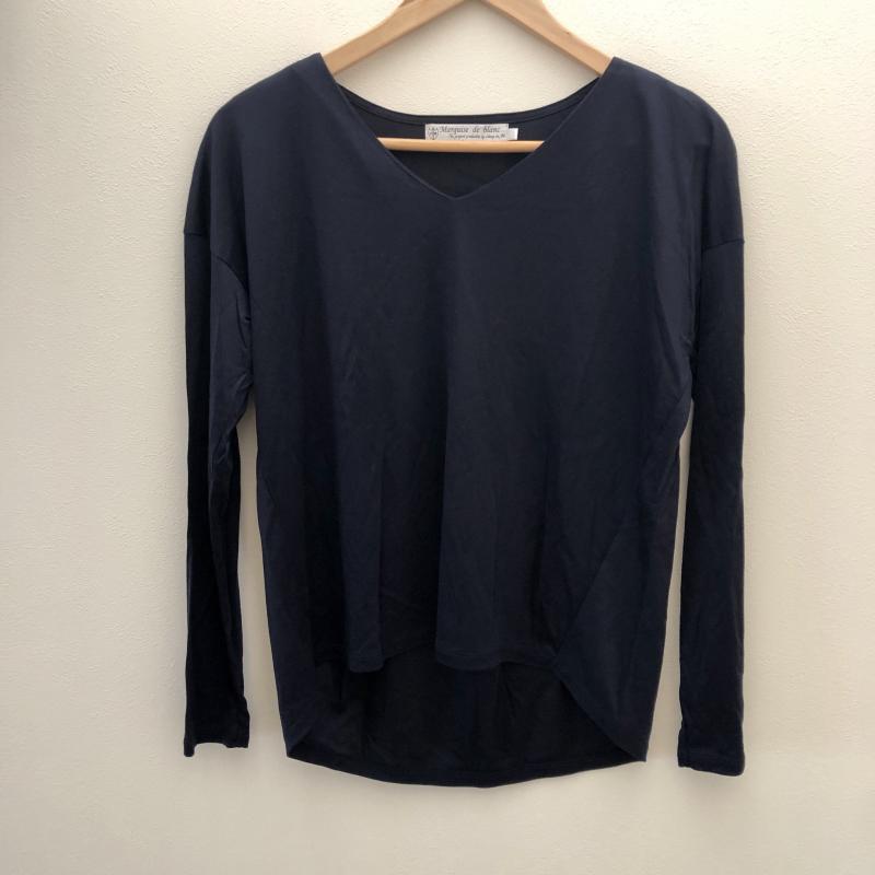 マルキスデブラン Marquise de blanc カットソー 長袖 38 無地 紺 / ネイビー / レディース USED 古着 中古 10003289