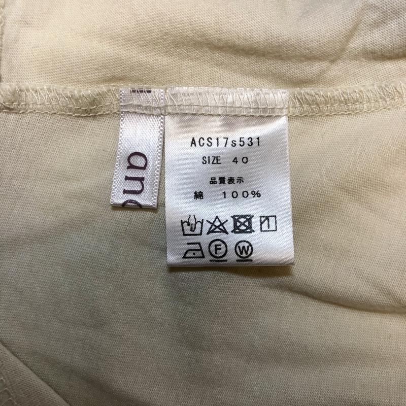 アナナス anana カットソー 半袖 40 無地 ベージュ / ベージュ / レディース USED 古着 中古 10003293