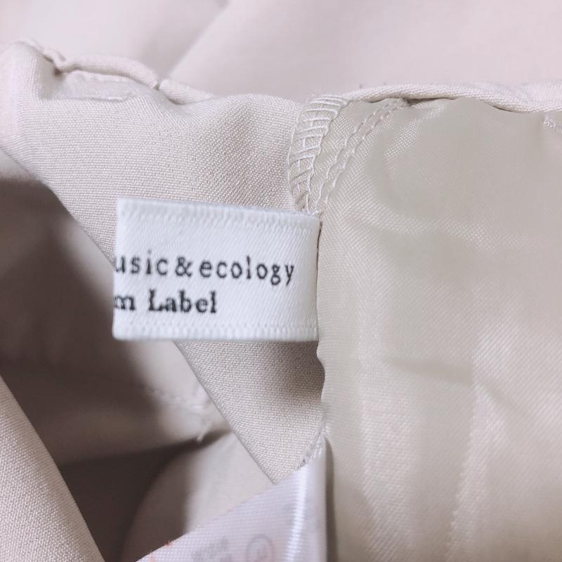 アースミュージックアンドエコロジー earth music&ecology パンツ キュロット ワイドパンツ ベルト付き M 無地 ベージュ / ベージュ / レディース USED 古着 中古 10003371