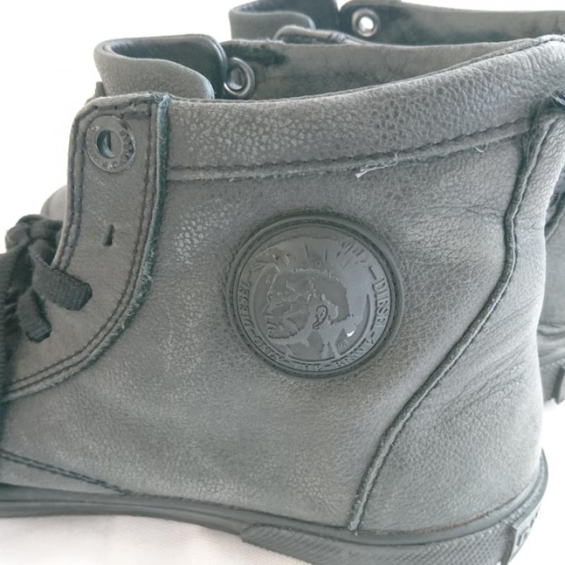 ディーゼル DIESEL スニーカー スニーカー 24.5cm 無地 X ワンポイント 黒 / ブラック / レディース USED 古着 中古 10003384