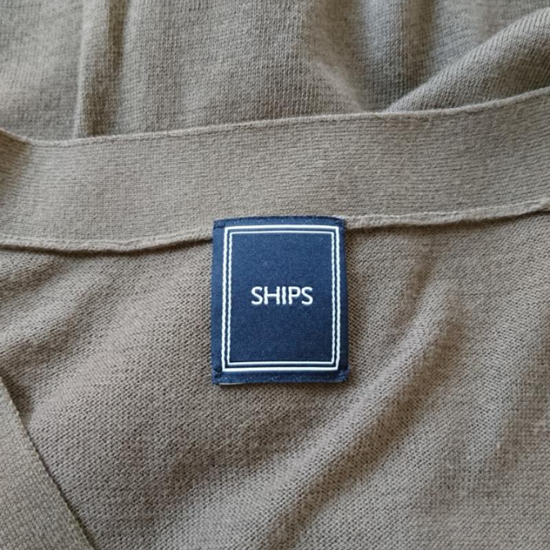 シップス SHIPS カーディガン 長袖 無地 茶 / ブラウン / メンズ USED 古着 中古 10003396