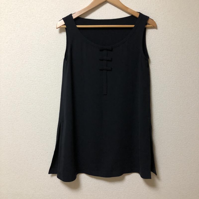 フォクシーニューヨーク FOXEYNEWYORK チュニック 半袖 38 無地 黒 / ブラック / レディース USED 古着 中古 10003445