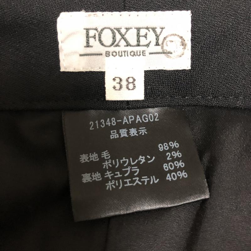 フォクシー FOXEY パンツ スラックス 38 無地 黒 / ブラック / レディース USED 古着 中古 10003469