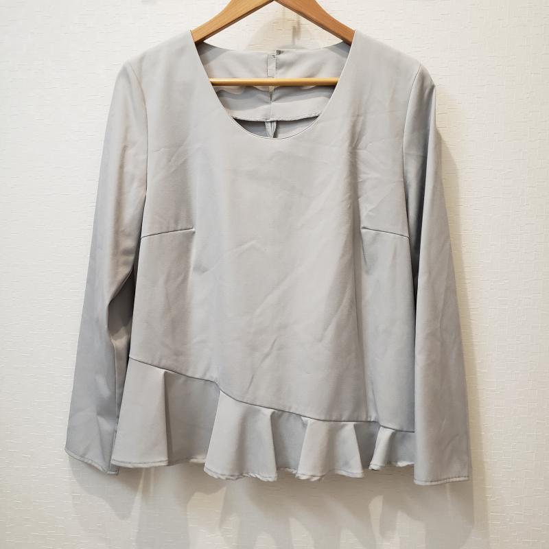 エマテイラー Emma Taylor カットソー 長袖 40 無地 灰 / グレー / レディース USED 古着 中古 10003502