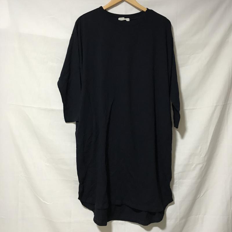 ショコラ フィネ ローブ chocol raffine robe ワンピース ひざ丈スカート FREE 無地 紺 / ネイビー / レディース USED 古着 中古 10003548