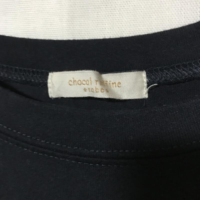 ショコラ フィネ ローブ chocol raffine robe ワンピース ひざ丈スカート FREE 無地 紺 / ネイビー / レディース USED 古着 中古 10003548