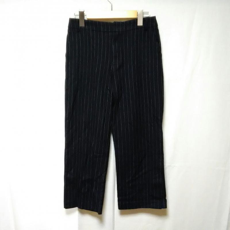 リズム R-ISM パンツ スラックス 2 ストライプ 白 / ホワイト / X 紺 / ネイビー / レディース USED 古着 中古 10003666