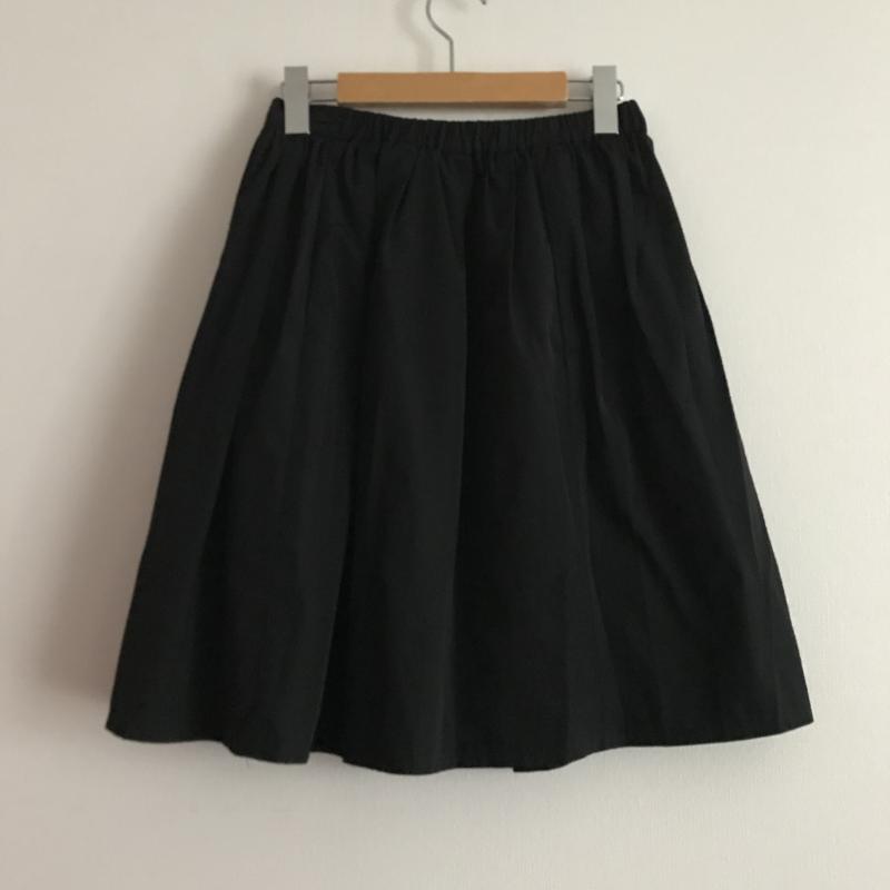 ナチュラルビューティーベーシック NATURAL BEAUTY BASIC スカート ひざ丈スカート S 無地 黒 / ブラック / レディース USED 古着 中古 10003705