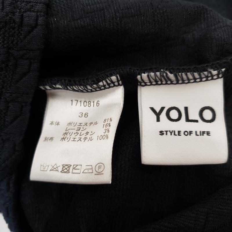 ヨーロ YOLO カットソー 半袖 36 無地 紺 / ネイビー / レディース USED 古着 中古 10003790