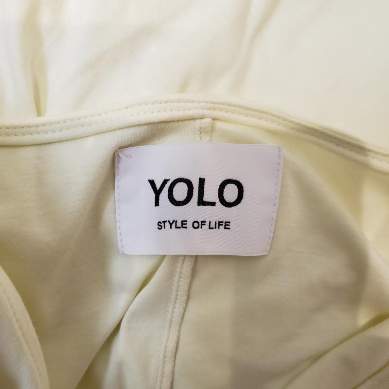 ヨーロ YOLO カットソー 半袖 38 無地 黄 / イエロー / レディース USED 古着 中古 10003825