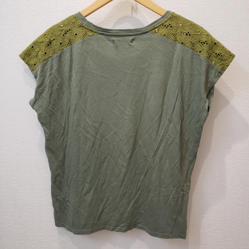 グリーンデイル ガーネット GREENDALE GARNET カットソー 半袖 L 無地 緑 / グリーン / レディース USED 古着 中古 10003826